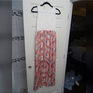 High low lace/floral dress